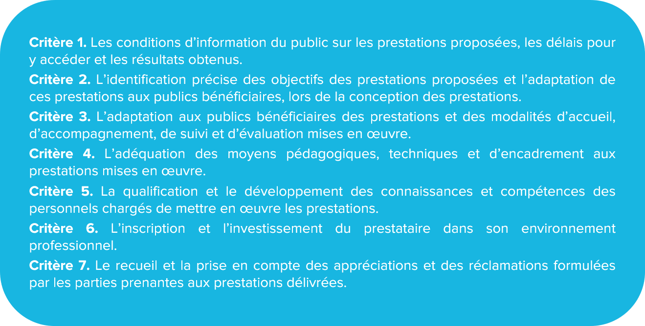 rappel critères rnq